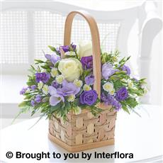 Scented Lilac &amp; White Basket