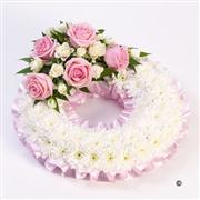 Traditional Pink and White Wreath
