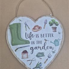 &#39;Life is better in the garden&#39; Sign