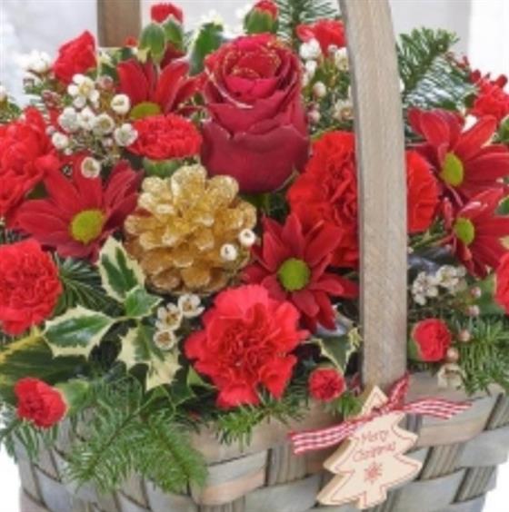 Christmas Basket Arrangement